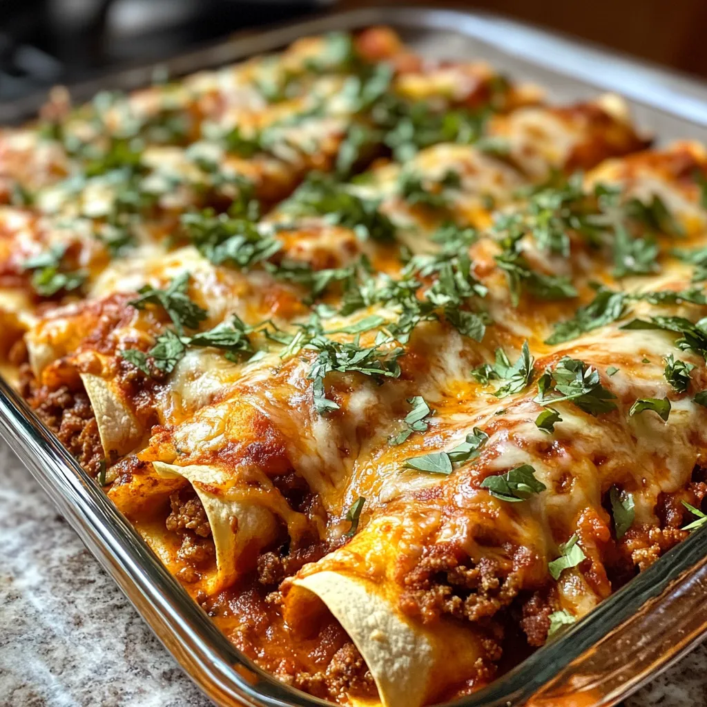 Photo of featured for Savor the Fusion: Irresistible Pizza Enchiladas with Ground Beef
