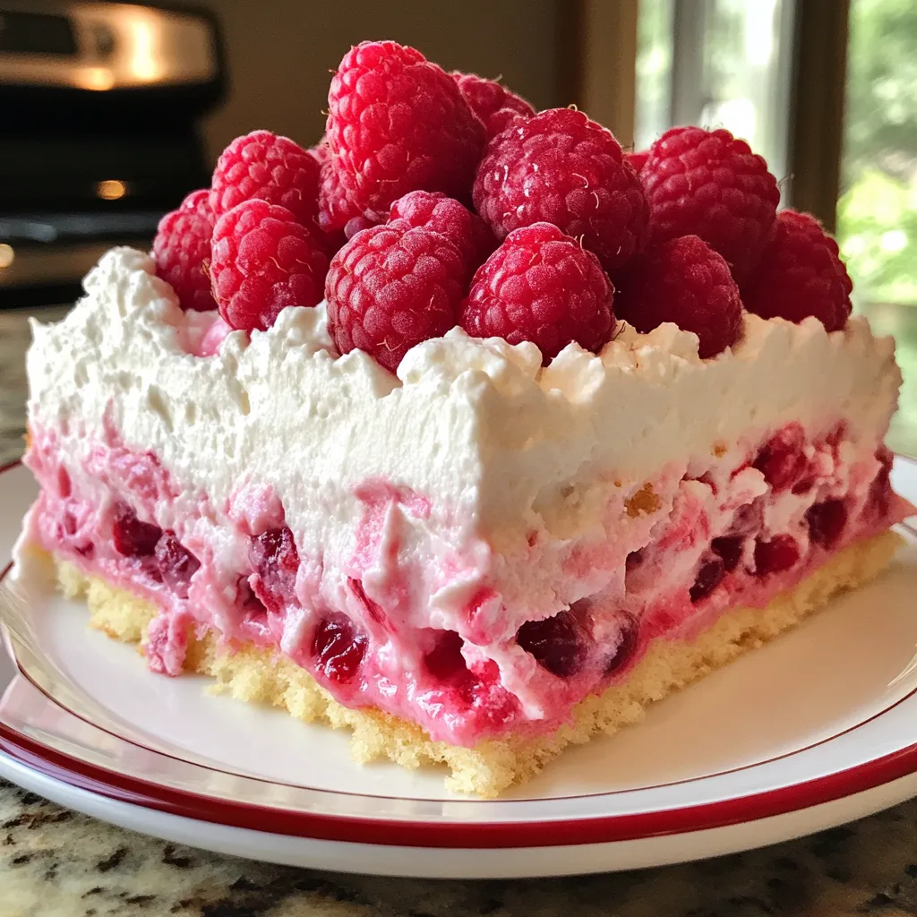 Photo of featured for Indulge in Sweetness: The Irresistible Raspberry Zinger Poke Cake