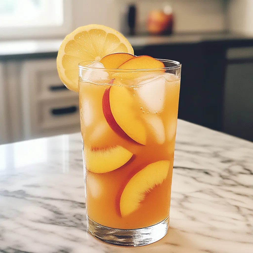 Photo of featured for Savor the Summer with This Irresistibly Refreshing Peach Lemonade