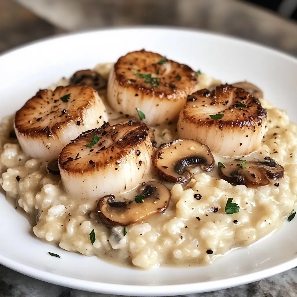 Photo of featured for Savor the Creamy Delight: Scallops and Mushroom Risotto Unleashed
