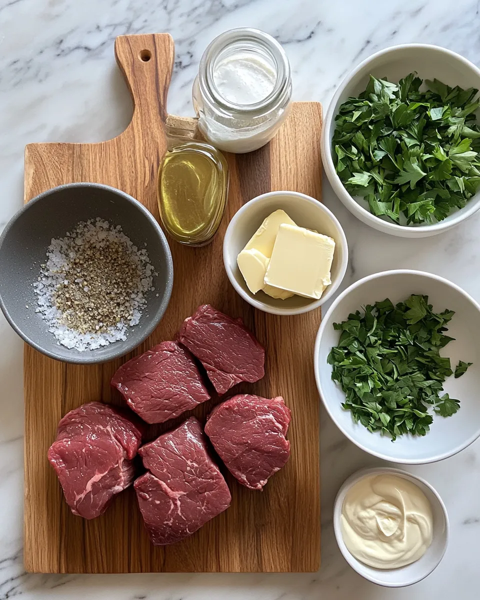 Ingredients for Savor the Flavor: Perfectly Seared Beef Medallions in Creamy Peppercorn Sauce