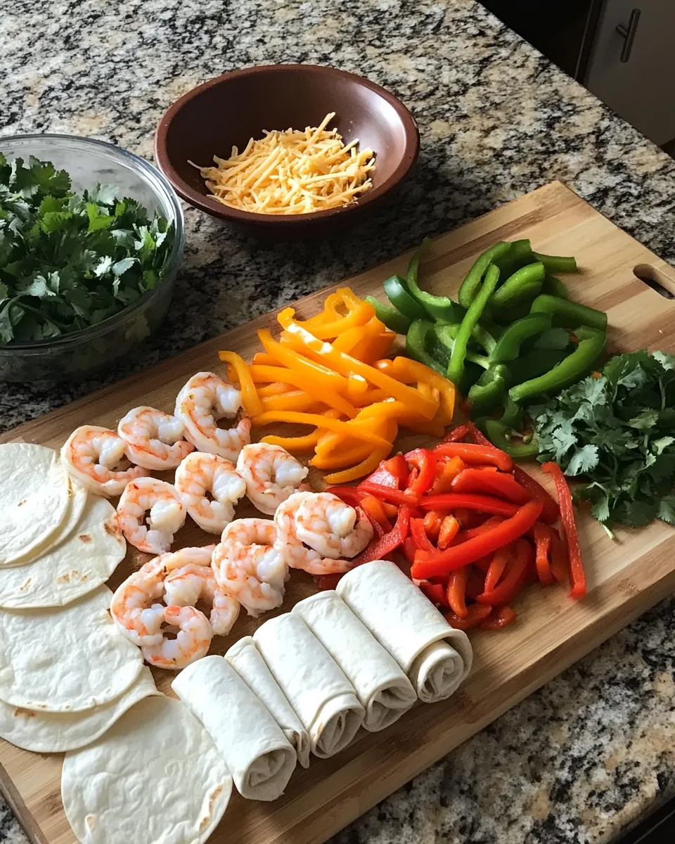 Ingredients for Shrimp-Crab Fajita Roll-Up Bombs: A Flavor Explosion You Can't Resist