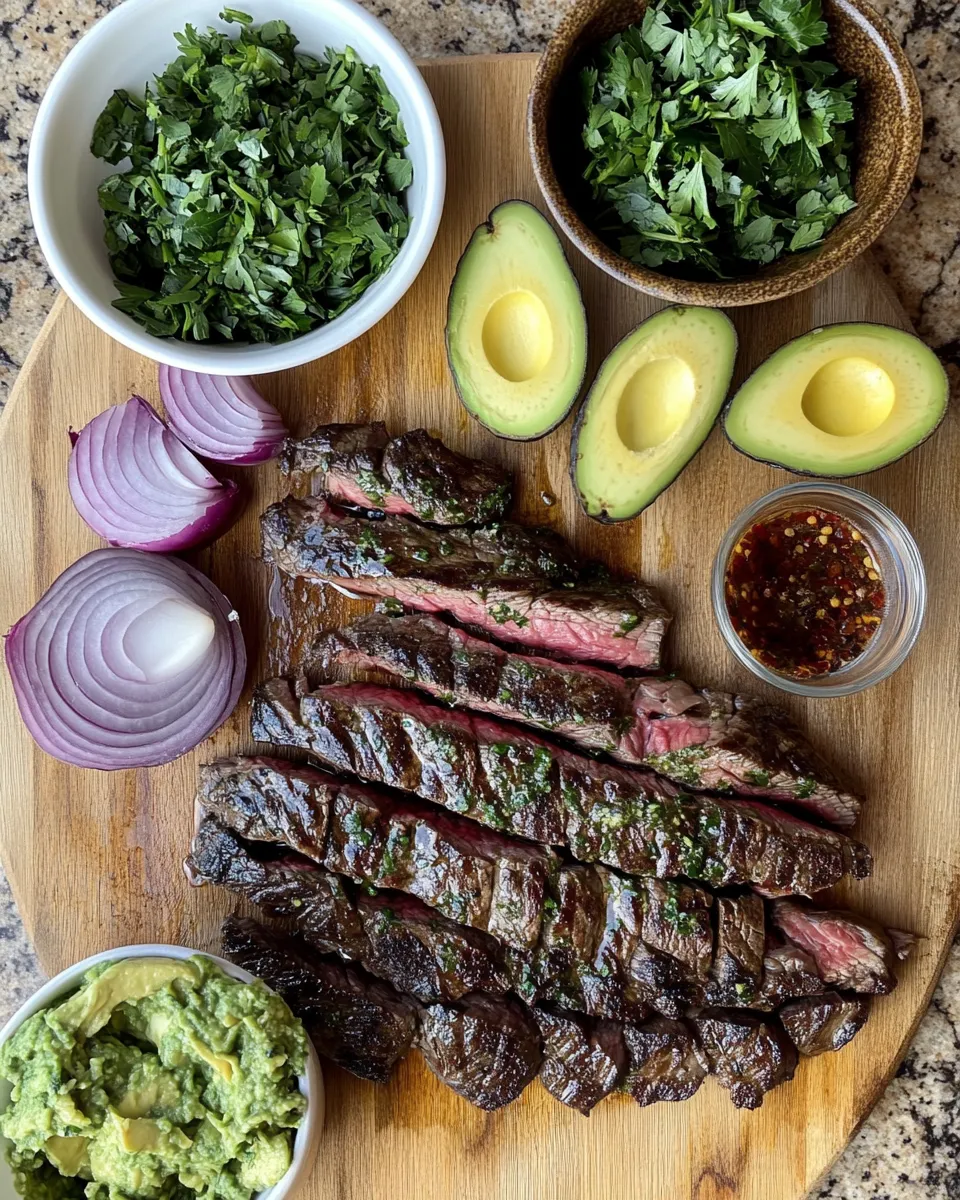 Ingredients for Savor the Flavor: Skirt Steak with Zesty Avocado Chimichurri