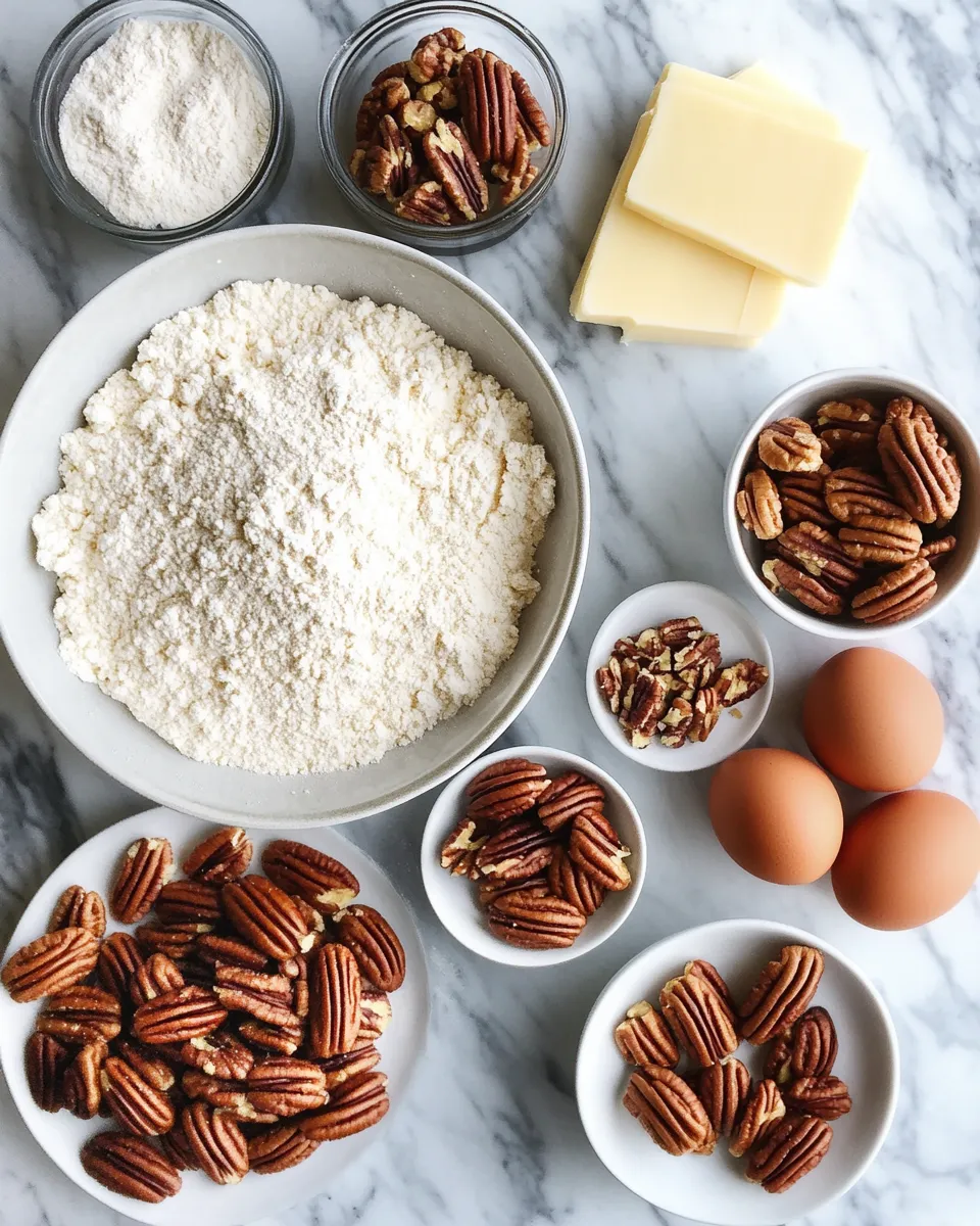 Ingredients for Heavenly Southern Georgia Pecan Cake: A Slice of Southern Charm