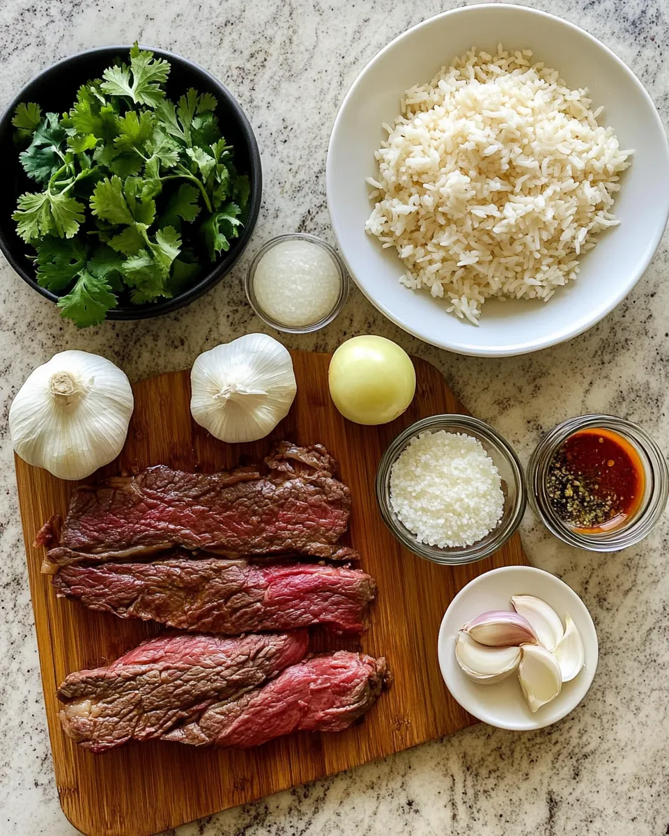 Ingredients for Savor the Flavor: Irresistible Steak Queso Rice for Your Next Meal