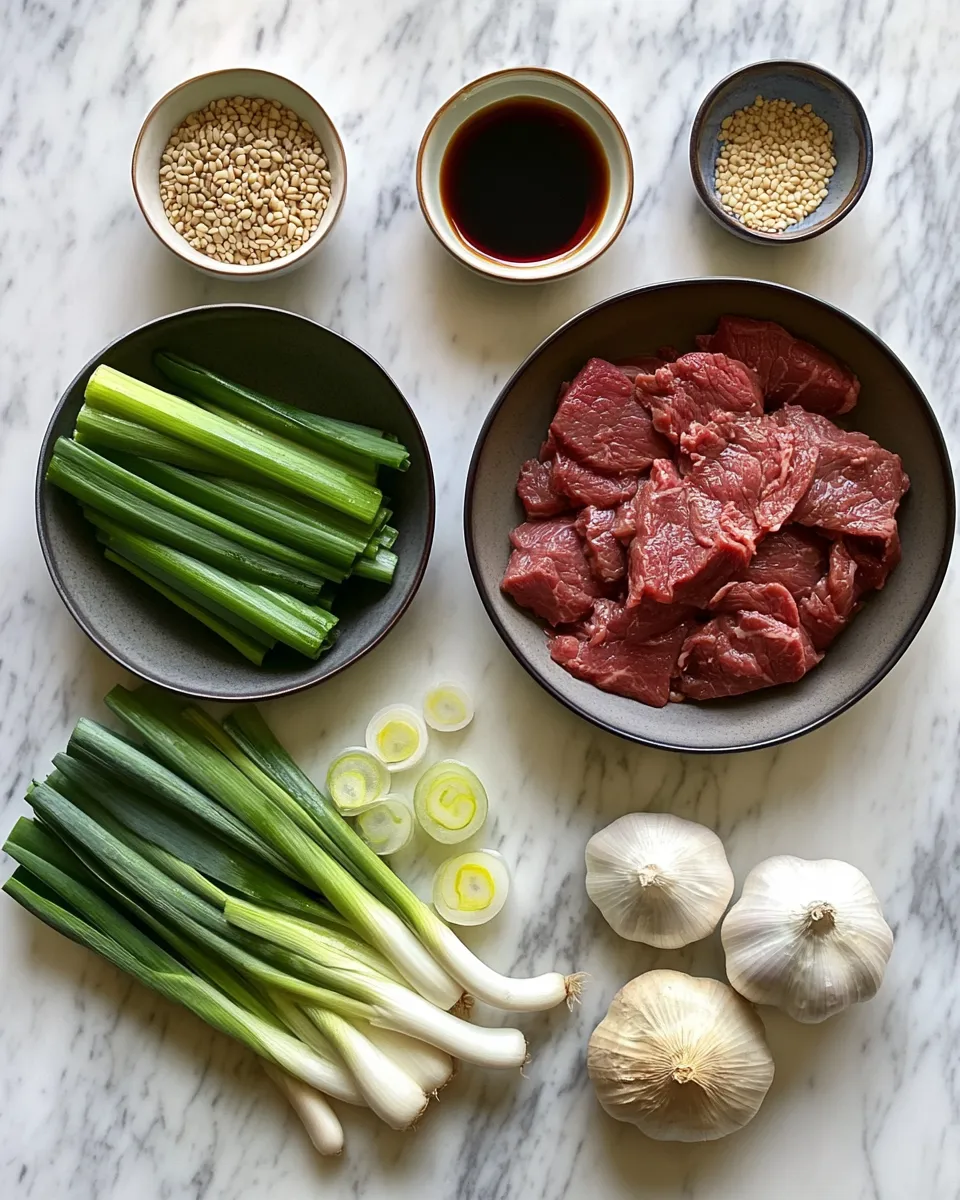 Ingredients for Savor the Flavor: Irresistible Stir-Fried Beef and Scallions Delight