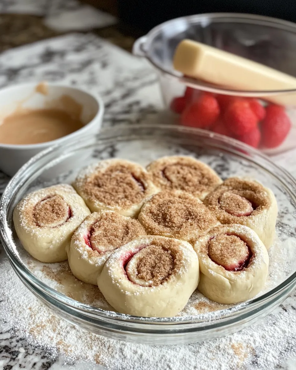 Ingredients for Decadent Strawberry Cheesecake Cinnabon Rolls: A Dreamy Dessert Delight