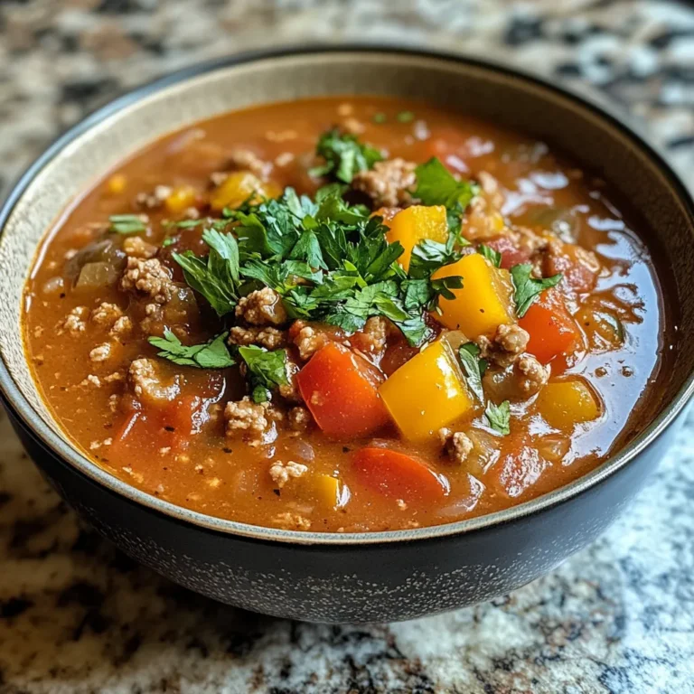 Photo of featured for Hearty Delights: Dive into the Comfort of Stuffed Bell Pepper Soup