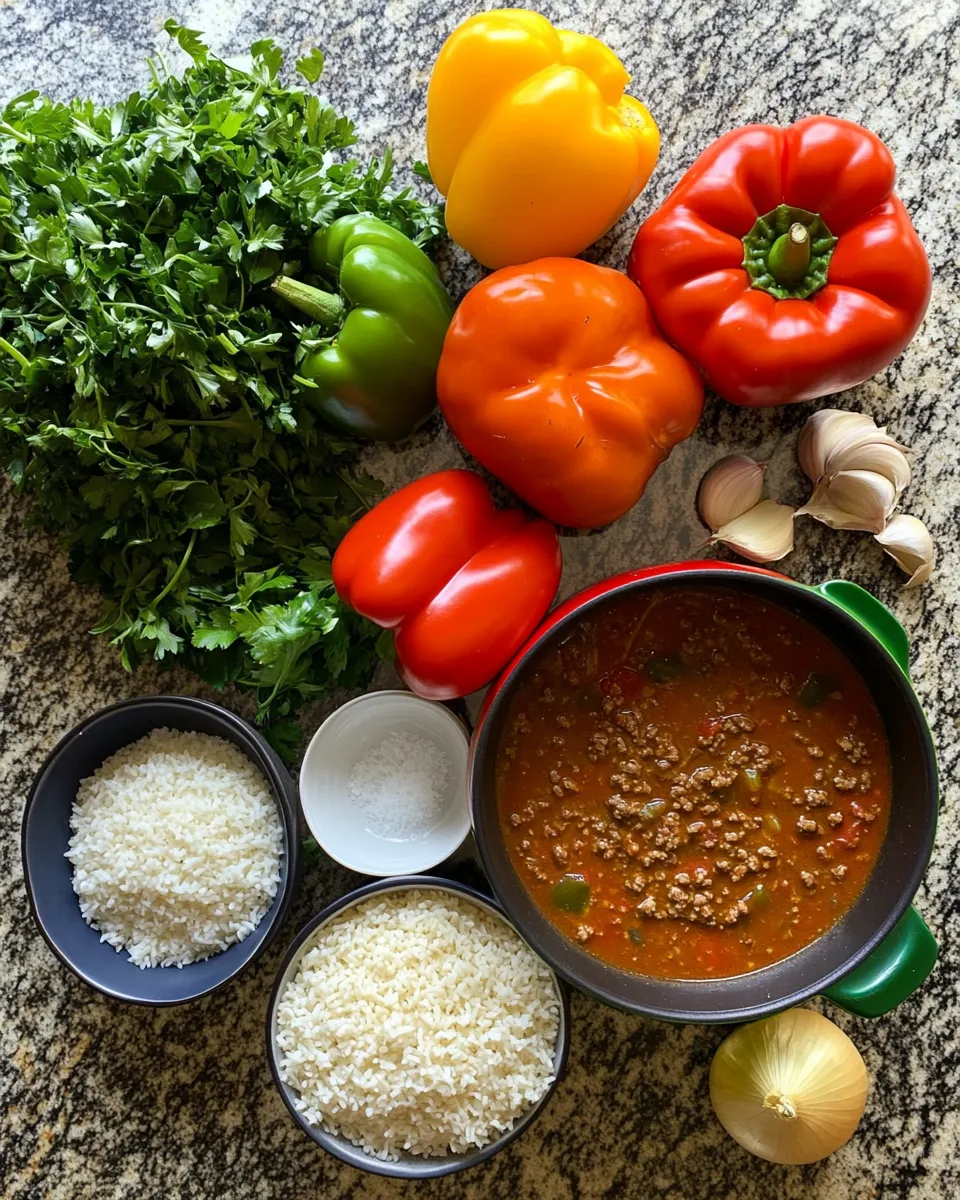 Ingredients for Hearty Delights: Dive into the Comfort of Stuffed Bell Pepper Soup