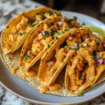 Photo of featured for Indulge in Flavor: Taco Shells Drenched in Irresistible Creamy Cheese Sauce