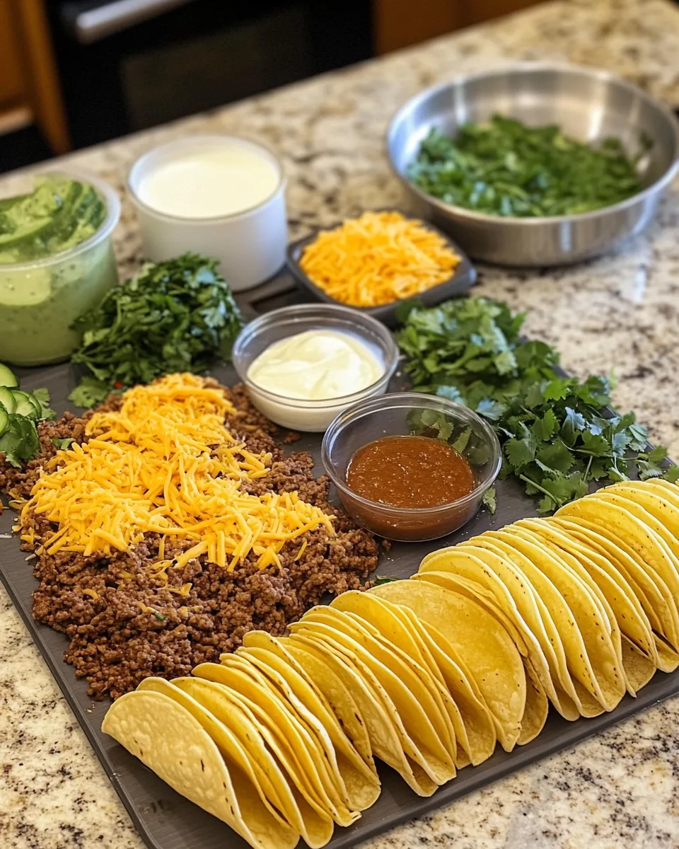 Ingredients for Indulge in Flavor: Taco Shells Drenched in Irresistible Creamy Cheese Sauce