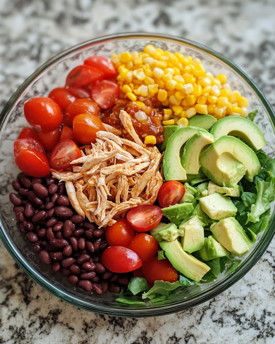 Ingredients for Savor the Flavor: Tex-Mex Taco Chicken Chopped Salad Delight