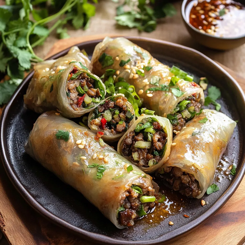 Photo of featured for Savory Thai Basil Beef Rolls: A Delightful Twist on a Classic Dish