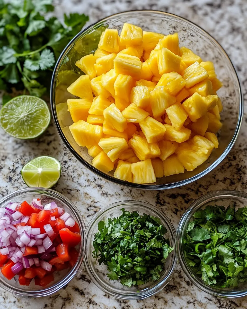 Ingredients for Tropical Pineapple Salsa: A Fresh Burst of Paradise in Every Bite