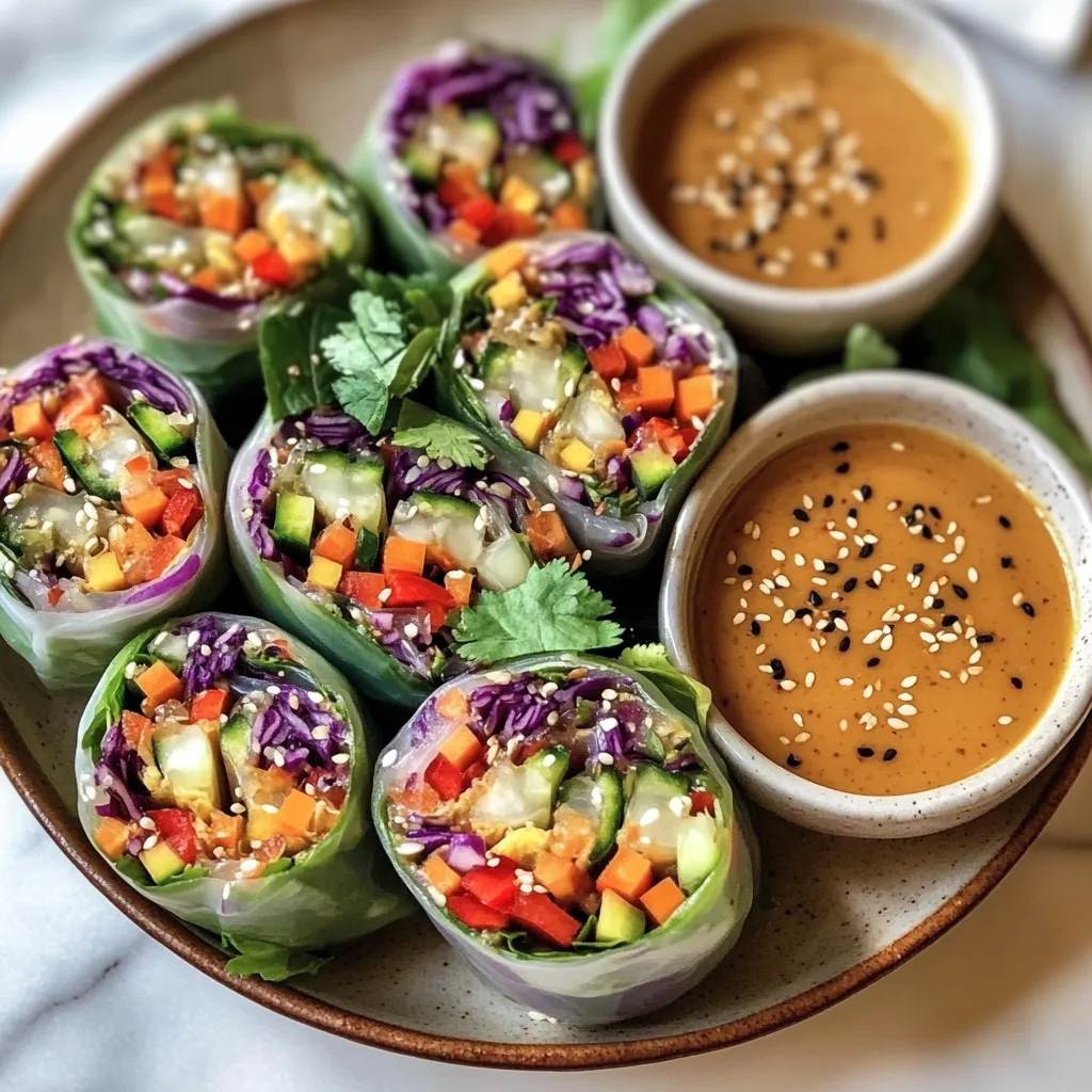 Photo of featured for Deliciously Fresh Veggie Rolls with Irresistible Peanut Sauce Secrets