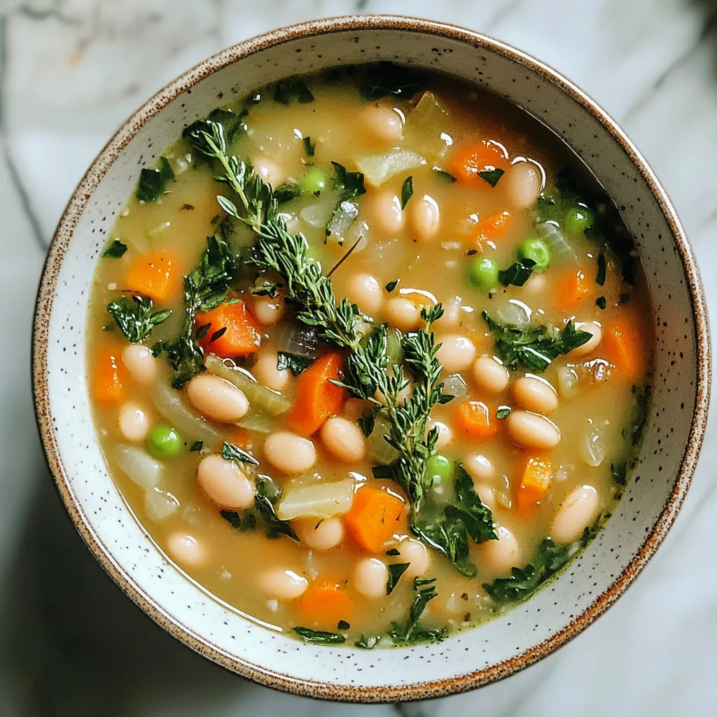 Photo of featured for Hearty White Bean Soup: A Vegetable and Herb Delight