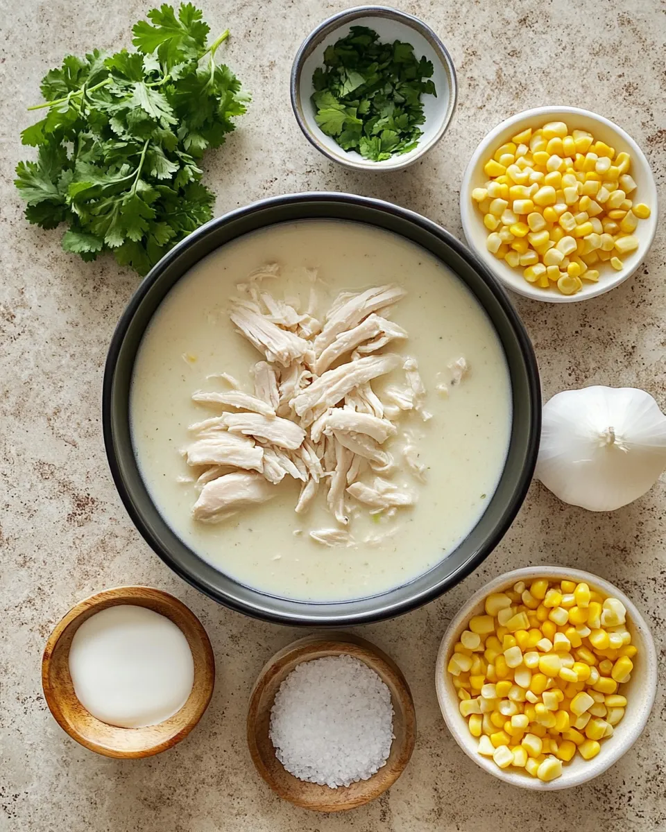 Ingredients for Creamy White Chicken Chili: A Cozy Bowl of Comfort on Chilly Nights