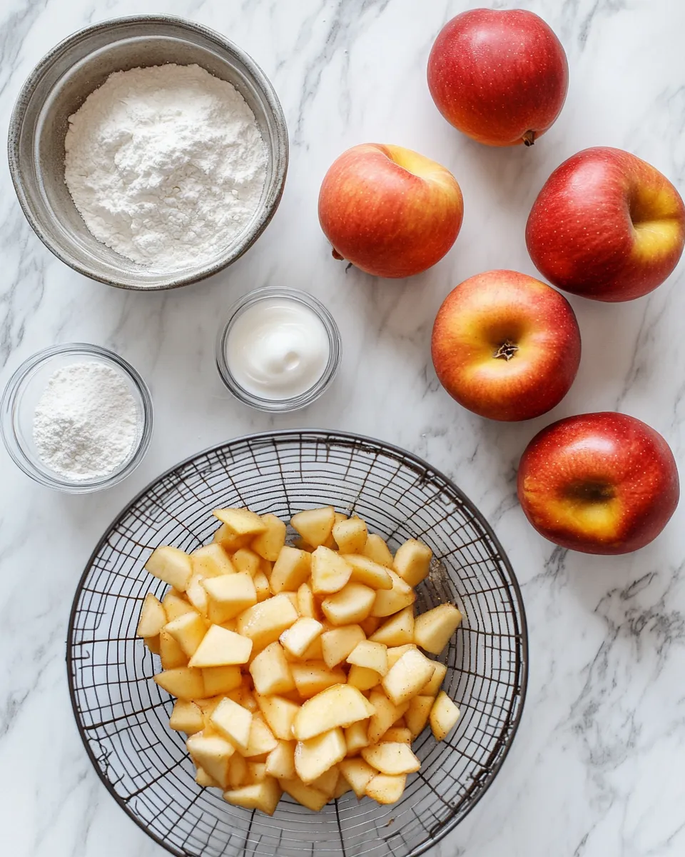 Ingredients for Crispy Delight: Irresistible Air Fryer Apple Fritters You Need to Try