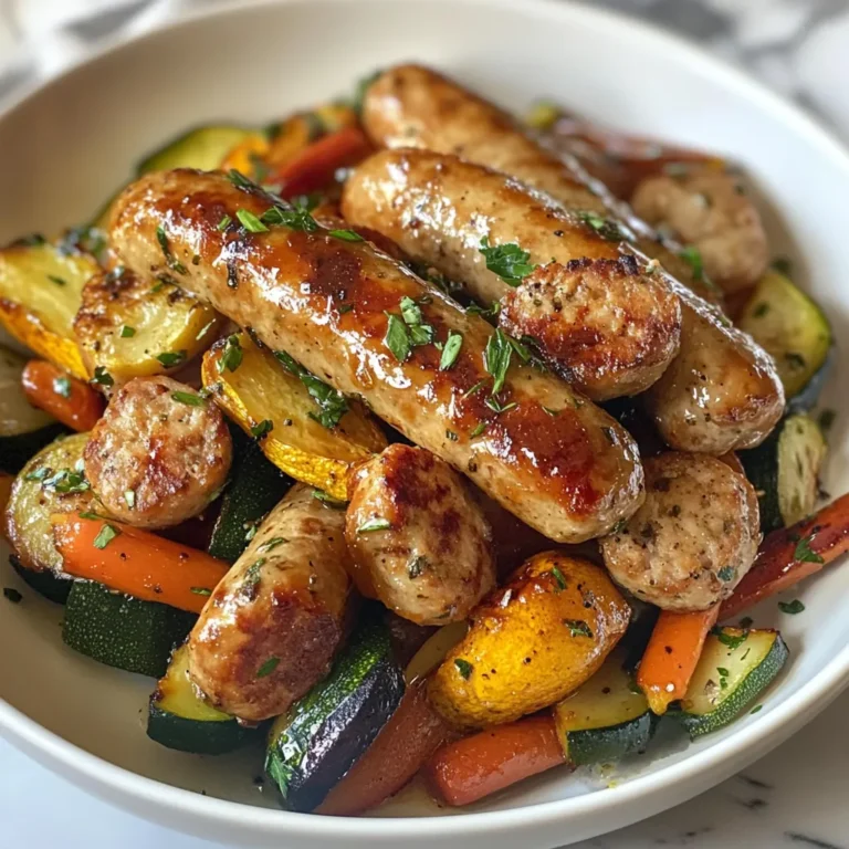 Photo of featured for Crispy Air Fryer Chicken Sausage and Veggies for a Quick Weeknight Dinner