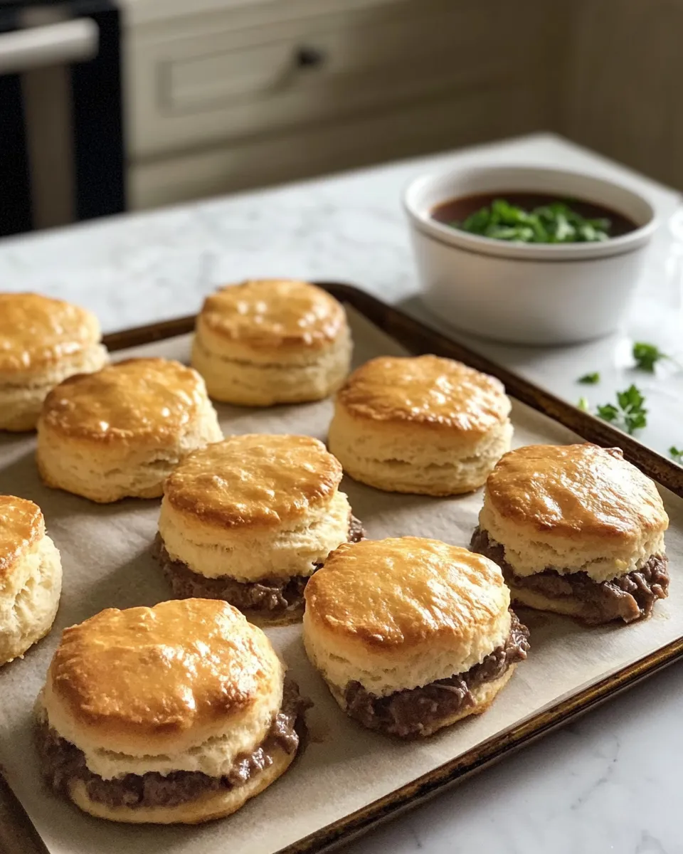 Ingredients for Savory Delights: Baked French Dip Biscuits You Can't Resist