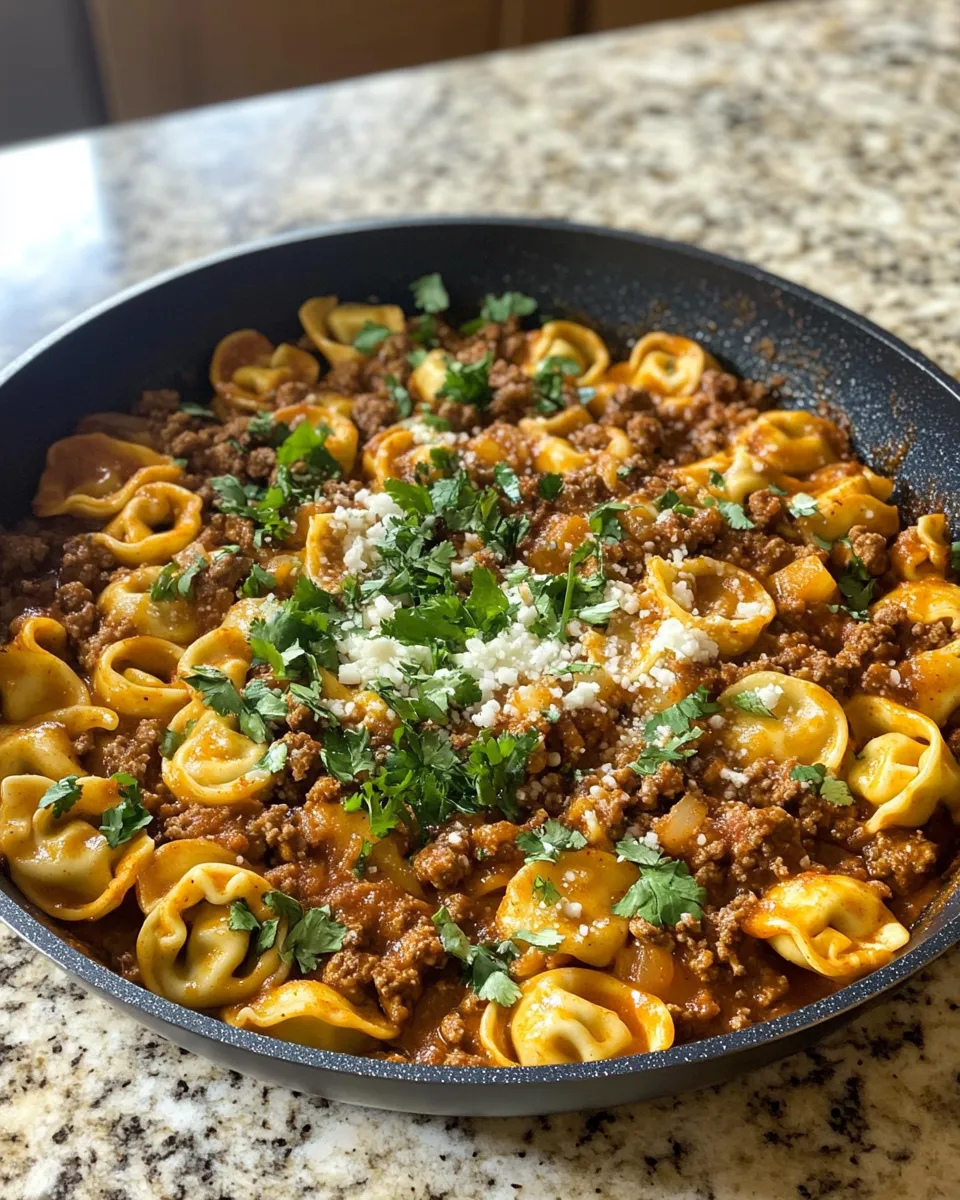 Ingredients for Savor the Fusion: Beef Enchilada Tortellini Delight