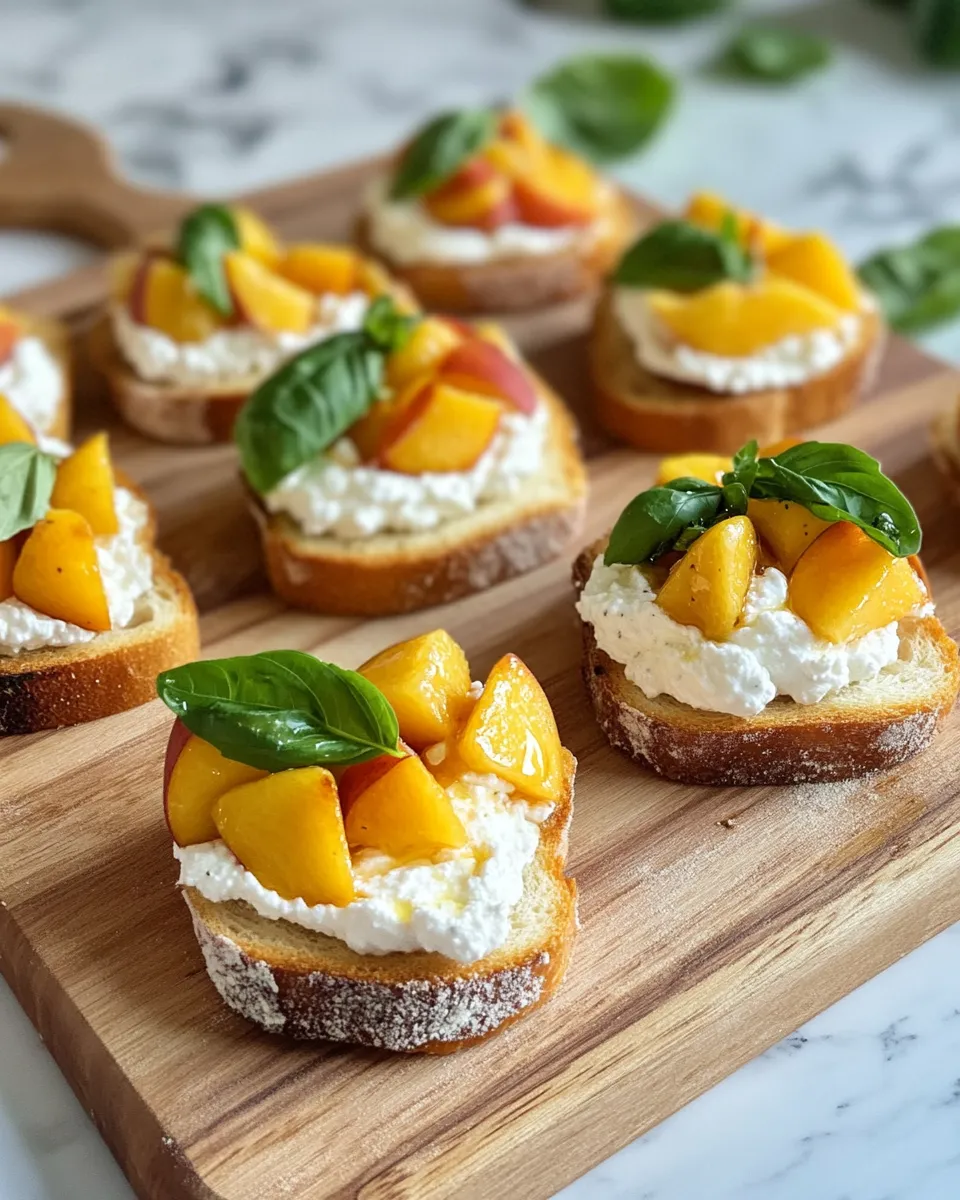 Ingredients for Savor the Sweetness: The Best Peach Bruschetta with Whipped Ricotta