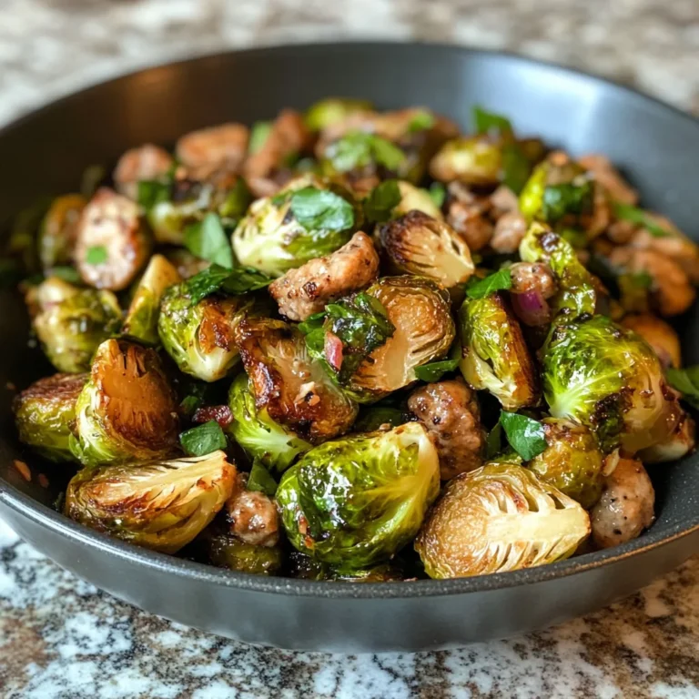 Photo of featured for Sizzle and Savory: One-Pan Brussels Sprouts Ground Turkey Skillet Delight