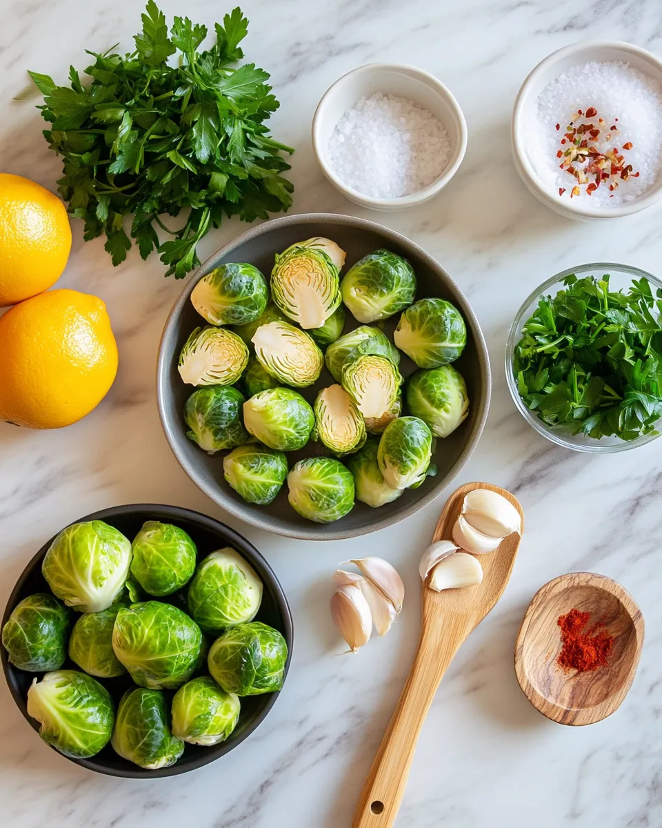 Ingredients for Sizzle and Savory: One-Pan Brussels Sprouts Ground Turkey Skillet Delight