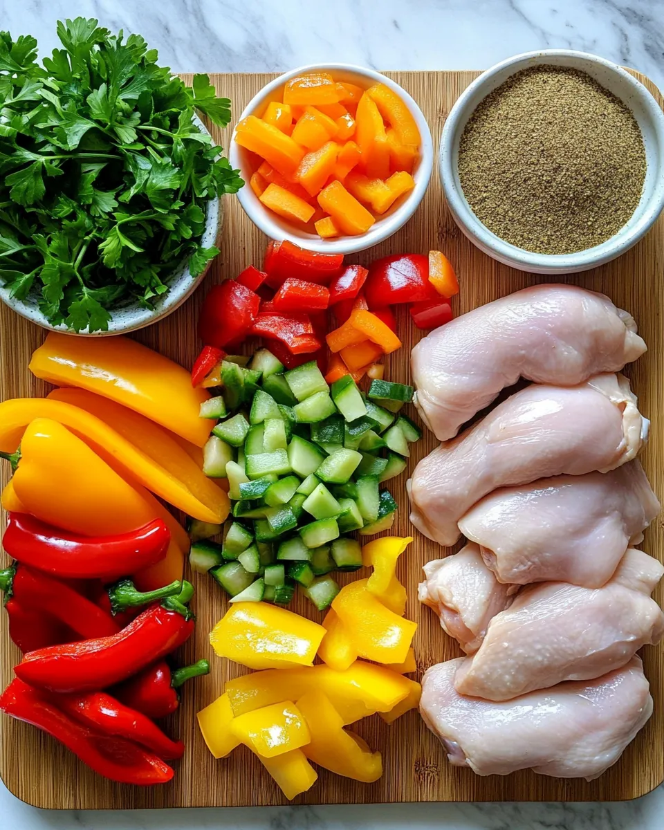 Ingredients for Savor the Spice: Cajun Chicken with Sweet Bell Peppers Delight