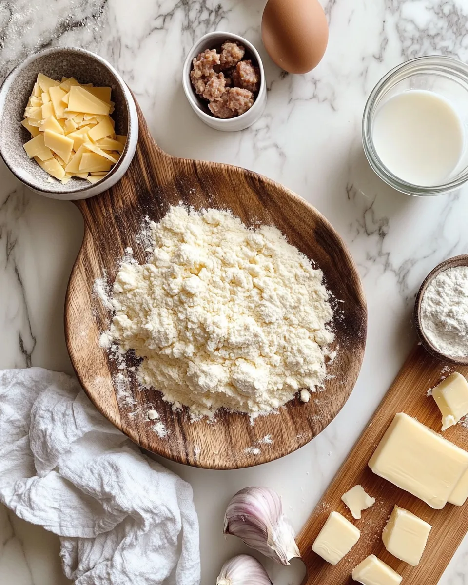 Ingredients for Irresistible Cheese and Sausage Biscuit Delights You Need to Try
