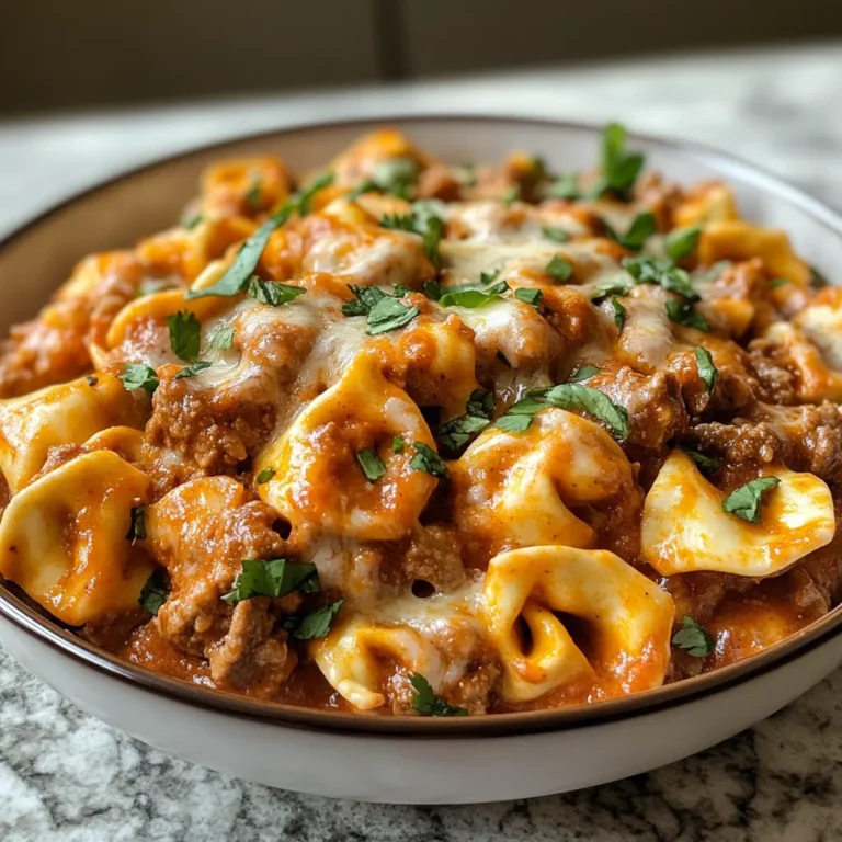 Photo of featured for Cheesy Beef Enchilada Tortellini: A Flavor-Packed Twist on Classic Comfort Food