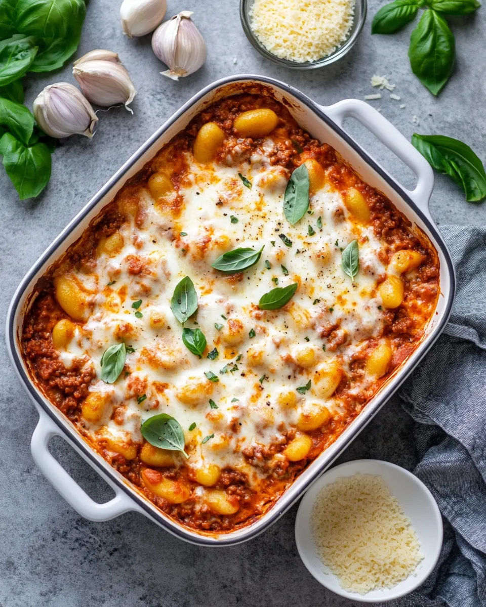 Ingredients for Irresistibly Cheesy Bolognese Gnocchi Bake That Will Melt Your Heart