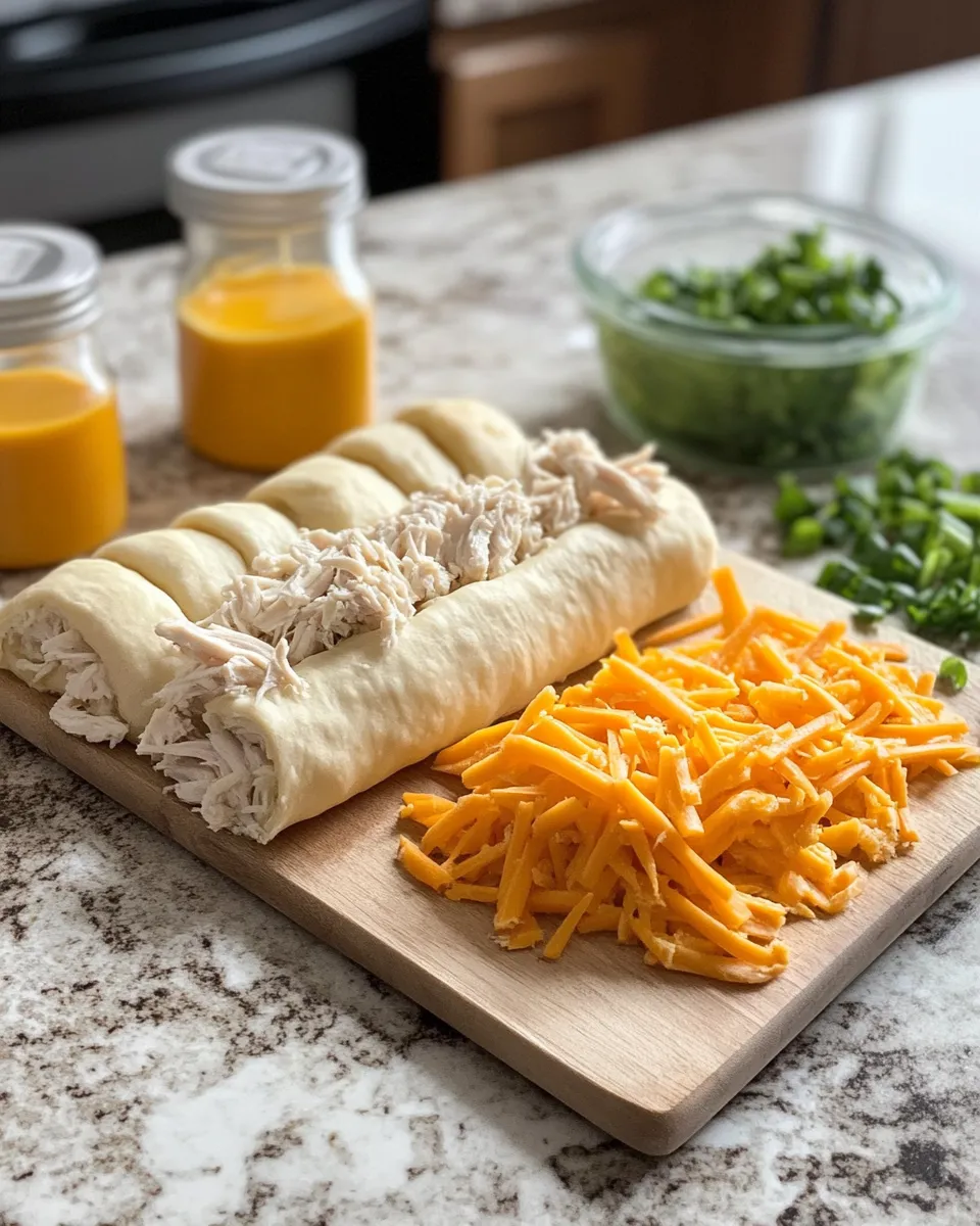 Ingredients for Cheesy Chicken Crescent Roll: A Deliciously Easy Dinner Delight