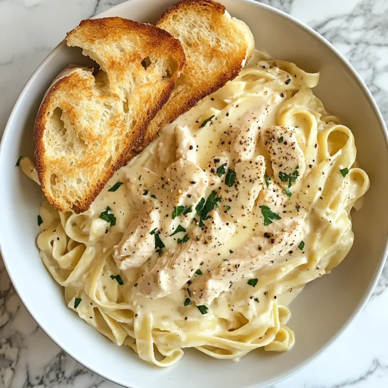 Photo of featured for Indulge in Creamy Chicken Alfredo with Irresistible Garlic Bread Delight
