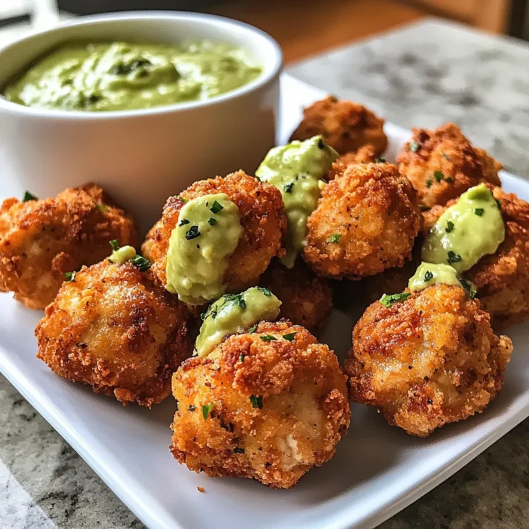 Photo of featured for Irresistible Chicken Bites with Luscious Creamy Avocado Sauce