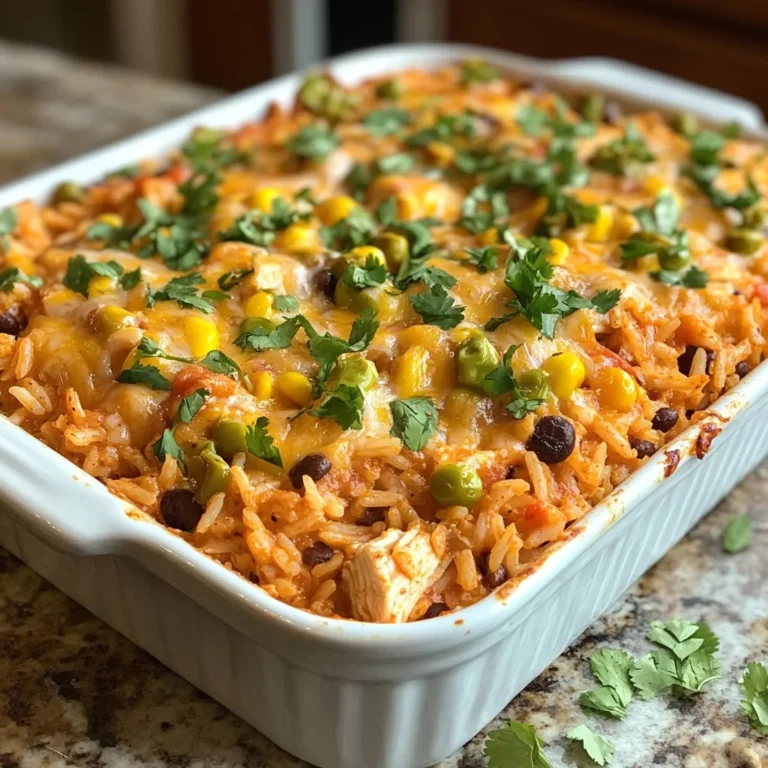 Photo of featured for Savor the Flavor: Easy Chicken Enchilada Rice Casserole Recipe