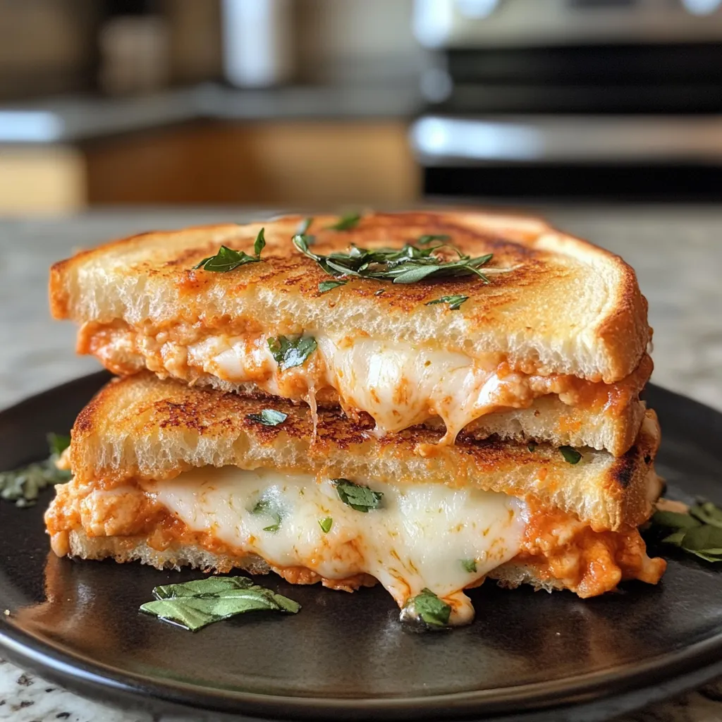 Photo of featured for Melted Comfort: The Ultimate Chicken Parmesan Grilled Cheese Delight