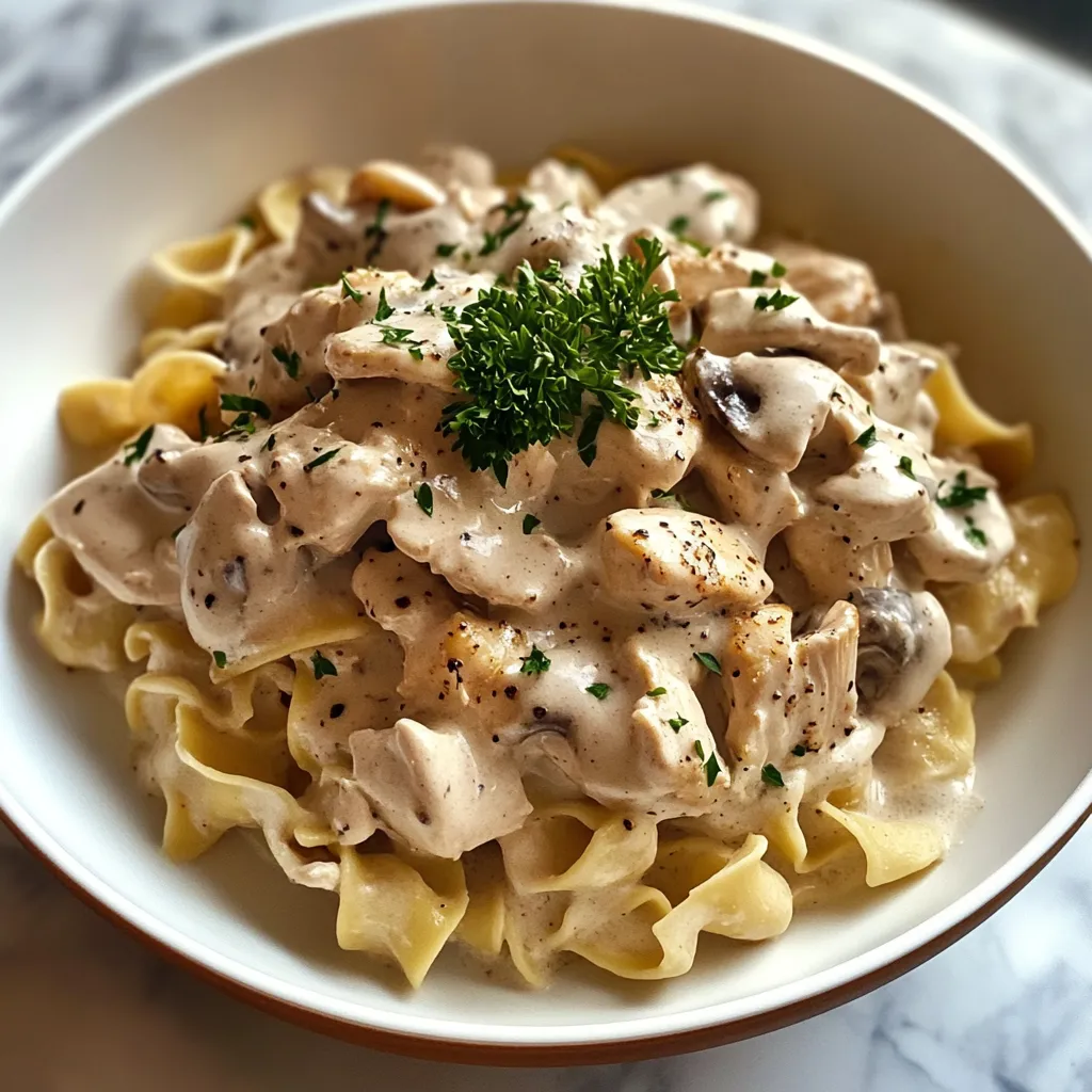 Photo of featured for Savor the Creamy Goodness of Chicken Stroganoff Delight