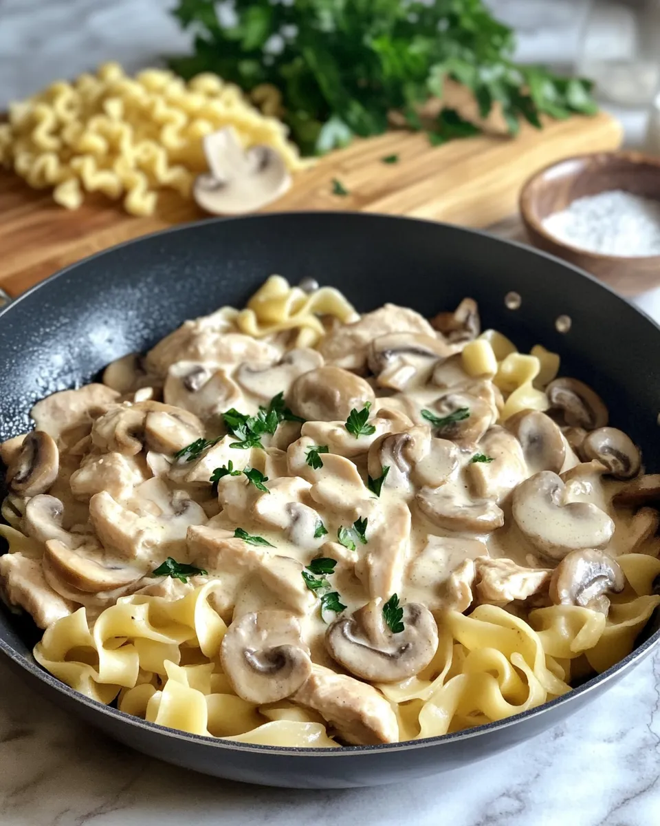 Ingredients for Savor the Creamy Goodness of Chicken Stroganoff Delight