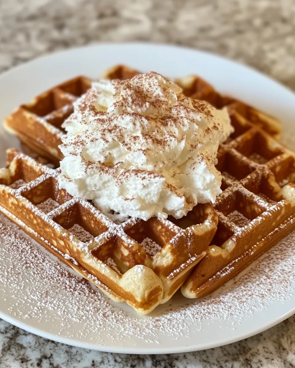 Ingredients for Cinnamon Dreams: Irresistible Waffles Topped with Fluffy Cinnamon Whipped Cream