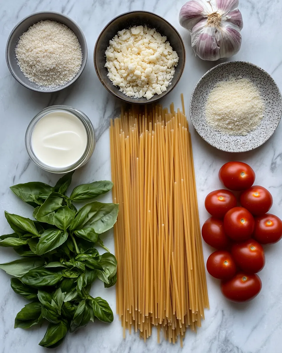 Ingredients for Indulge in Comfort: Creamy Garlic Tomato Pasta That Will Wow Your Taste Buds