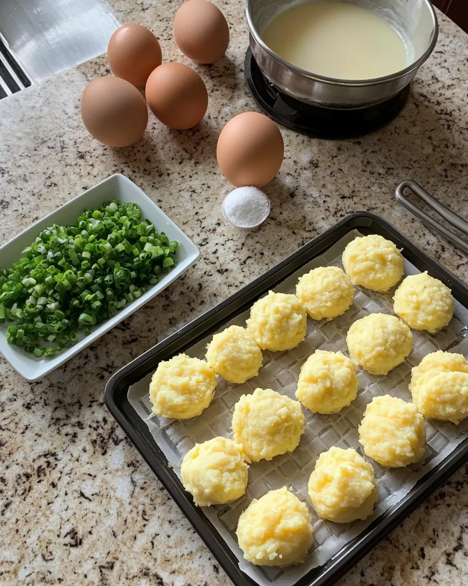 Ingredients for Irresistibly Cheesy: Creamy Mashed Potato Cheese Puffs You’ll Crave