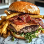 Photo of featured for Savor the Crunch: Crispy Bacon Burger Fries Supreme Awaits