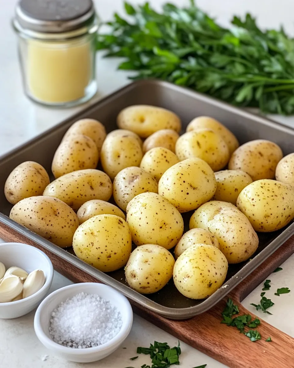 Ingredients for Irresistibly Crunchy: The Ultimate Crispy Garlic Butter Potatoes Recipe