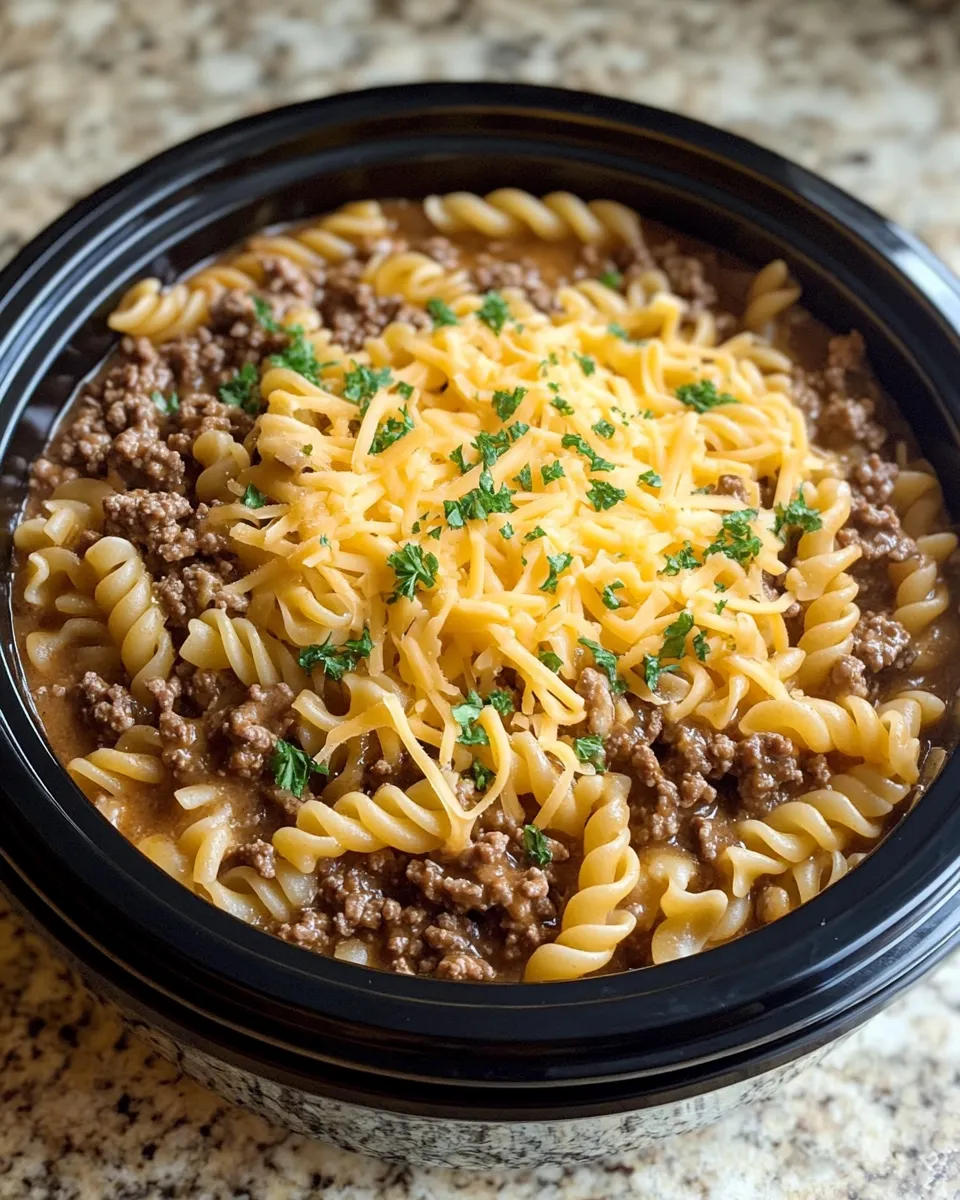Ingredients for Creamy Comfort: Crockpot Cheesy Ranch Beef Pasta Delight