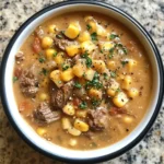 Photo of featured for Hearty Crockpot Steak Corn Chowder: A Comforting Bowl of Flavor