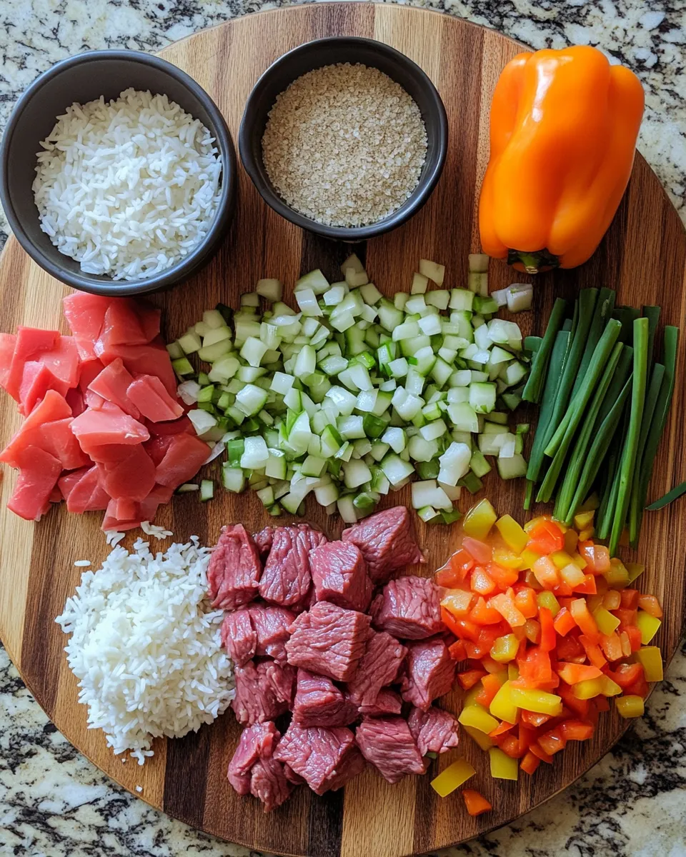 Ingredients for Savor the Flavor: Quick and Easy Steak Dirty Rice Recipe