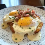 Photo of featured for Savor the Morning: Egg Topped Hash Browns with Decadent Bacon Gravy