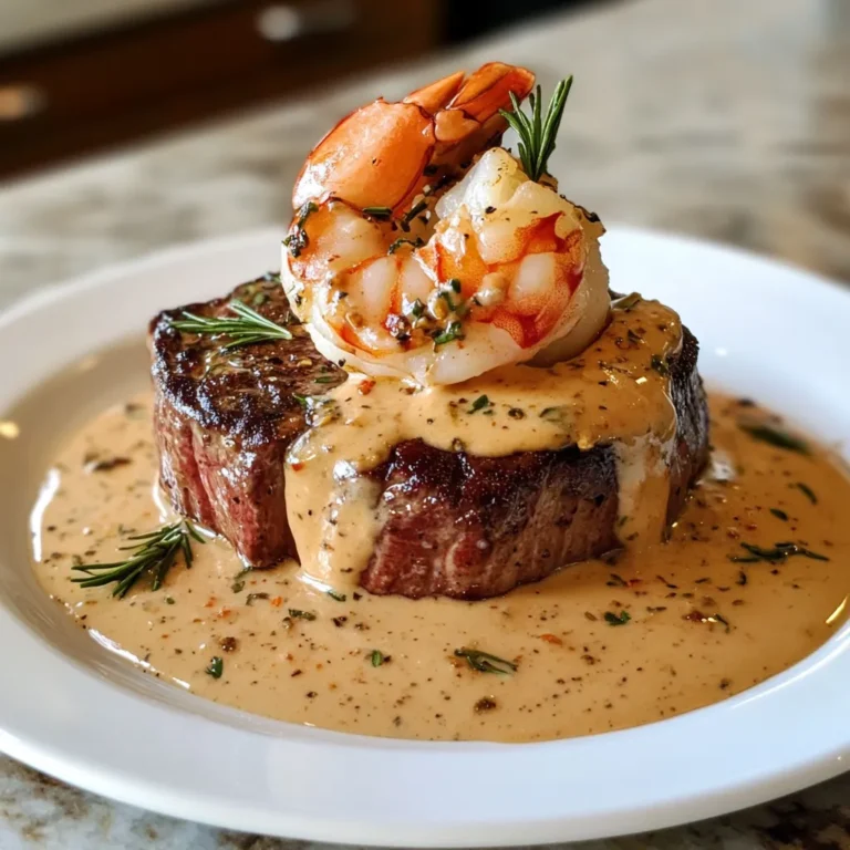 Photo of featured for Decadent Delight: Filet Mignon Topped with Shrimp and Lobster Cream Sauce