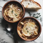 Photo of featured for Savor the Comfort: Indulge in French Onion Pasta Bowl Soup